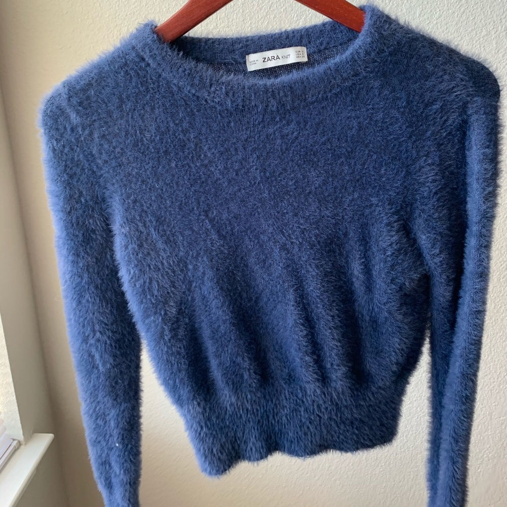 Knit indigo sweater